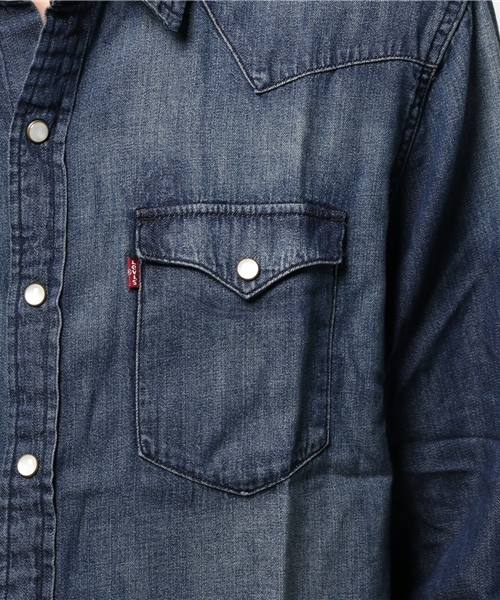 Levi's（リーバイス）の「【Levi's】デニムウエスタンシャツ（シャツ/ブラウス・メンズ・ダークインディゴブルー・MEDIUM/SMALL/LARGE）」の6枚目の写真
