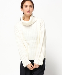 KOBE LETTUCE | 柔らかもっちり素材がやみつきになる！ワイドリブタートルニットトップス[C2375](ニット/セーター)