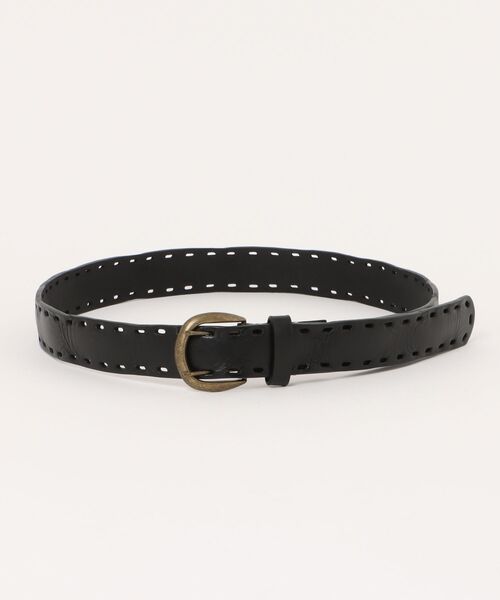 cepo（セポ）の「Ｗピンウォッシュレザーベルト（ベルト・レディース・イエロー/ホワイト/ワインレッド/レッド/ブラウン/キャメル/ベージュ/ブラック/ダークベージュ/ブラック系その他/ブラウン系その他/ワイン/ダークブラウン・FREE）」の4枚目の写真