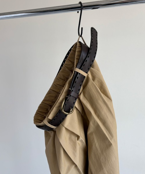 ほぼ未使用☆ウィムガゼット エコレザー ジャケット 金ボタン ベルトリボン 黒 ZIP UP LEATHER BLOUSON | SEVEN BY SEVEN(セブンバイセブン