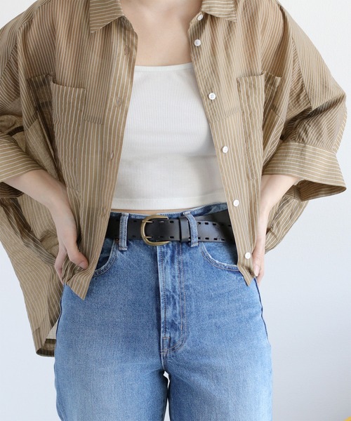 cepo（セポ）の「Ｗピンウォッシュレザーベルト（ベルト・レディース・イエロー/ホワイト/ワインレッド/レッド/ブラウン/キャメル/ベージュ/ブラック/ダークベージュ/ブラック系その他/ブラウン系その他/ワイン/ダークブラウン・FREE）」の17枚目の写真