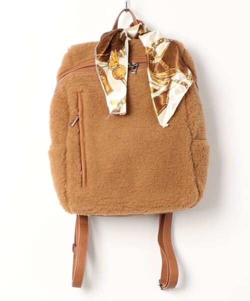 cache cache（カシュ カシュ）の「カシュカシュ cachecache / スカーフ付きファスナーリュックサック（バックパック/リュック・レディース・ネイビー/ホワイト/キャメル/ブラック/ブルー/ブラウン/ダークネイビー/シルバー/その他/ホワイト系その他/その他1/グレー系その他/ブラック系その他/ブラック系その他2/ベージュ系その他2・FREE）」の15枚目の写真