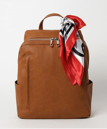 cache cache | カシュカシュ cachecache / スカーフ付きファスナーリュックサック(バックパック/リュック)