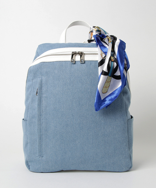 cache cache（カシュ カシュ）の「カシュカシュ cachecache / スカーフ付きファスナーリュックサック（バックパック/リュック・レディース・ネイビー/ホワイト/キャメル/ブラック/ブルー/ブラウン/ダークネイビー/シルバー/その他/ホワイト系その他/その他1/グレー系その他/ブラック系その他/ブラック系その他2/ベージュ系その他2・FREE）」の10枚目の写真