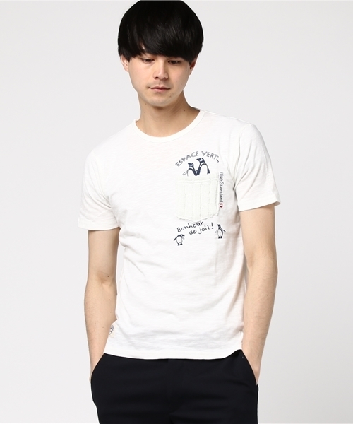 Blue Standard (ブルースタンダード)の「ペンギンプリントポケットTシャツ(Tシャツ/カットソー・メンズ・その他2/その他3/ネイビー/その他5/その他1/その他8/その他6/グレー/その他7/その他4・MEDIUM/LARGE/SMALL/X-LARGE)」の10枚目の写真