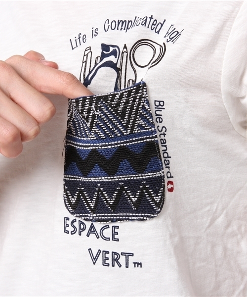 Blue Standard (ブルースタンダード)の「ペンギンプリントポケットTシャツ(Tシャツ/カットソー・メンズ・その他2/その他3/ネイビー/その他5/その他1/その他8/その他6/グレー/その他7/その他4・MEDIUM/LARGE/SMALL/X-LARGE)」の15枚目の写真