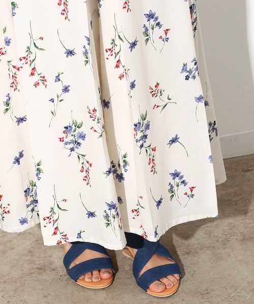 VIS（ビス）の「ウエストリボンフラワースカンツ（その他パンツ・レディース・ブラック系その他/ホワイト系その他・M/S）」の3枚目の写真