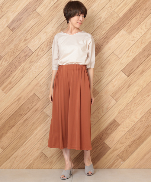 un dix cors（アンディコール）の「シャドーストライプドルマンプルオーバー（Tシャツ/カットソー・レディース・ホワイト/ベージュ/ネイビー・ﾌﾘ-）」の5枚目の写真