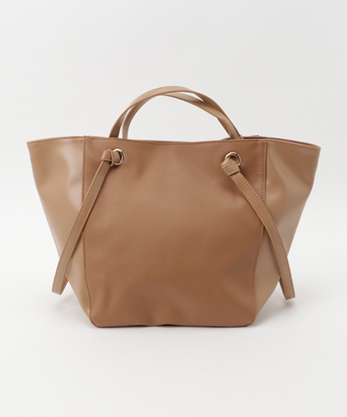 COOCO（クーコ）の「COOCO クーコ 3WAY ハンドル トートバッグ（トートバッグ・レディース・ベージュ/ブラック/オフホワイト・FREE）」の2枚目の写真