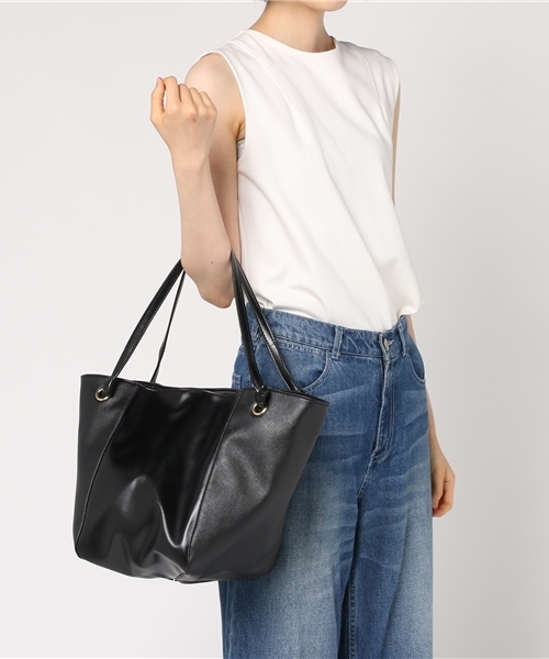COOCO（クーコ）の「COOCO クーコ 3WAY ハンドル トートバッグ（トートバッグ・レディース・ベージュ/ブラック/オフホワイト・FREE）」の4枚目の写真