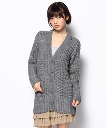 mystic | ワッフル柄ロングCD(カーディガン/ボレロ)