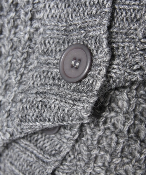 mystic(ミスティック)の「ワッフル柄ロングCD(カーディガン/ボレロ・レディース・グレー/ブラック・フリ-)」の6枚目の写真