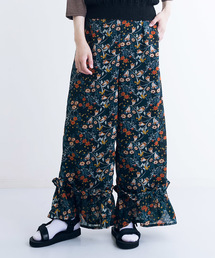 MERLOT | 裾フリルボタニカルワイドパンツ1181(その他パンツ)