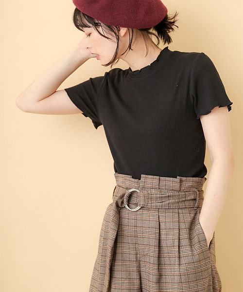 OLIVE des OLIVE（オリーブデオリーブ）の「プチハイネックT（Tシャツ/カットソー・レディース・レンガ/ブラック/その他/オフホワイト・FREE）」の3枚目の写真