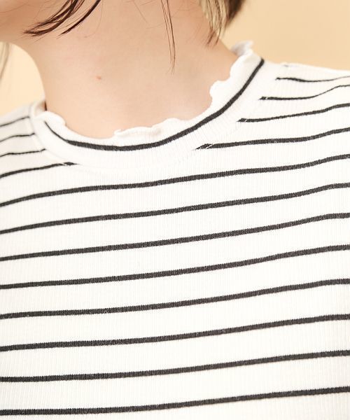 OLIVE des OLIVE（オリーブデオリーブ）の「プチハイネックT（Tシャツ/カットソー・レディース・レンガ/ブラック/その他/オフホワイト・FREE）」の5枚目の写真