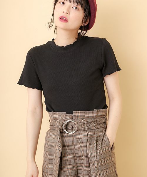 OLIVE des OLIVE（オリーブデオリーブ）の「プチハイネックT（Tシャツ/カットソー・レディース・レンガ/ブラック/その他/オフホワイト・FREE）」の8枚目の写真