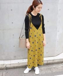 モチーフプリントキャミワンピース◆