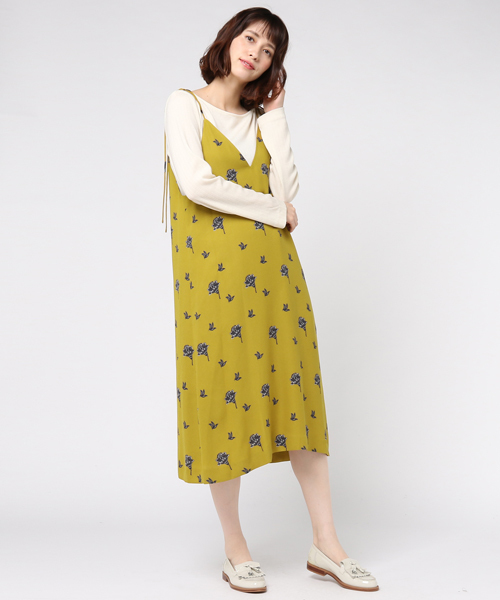 IENA(イエナ)の「モチーフプリントキャミワンピース◆(ワンピース・レディース・ネイビー/イエロー・38/36)」の11枚目の写真