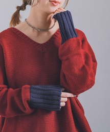 n'OrLABEL（ノアールレーベル）の「『配色Ｖネックニット』（ニット/セーター）」