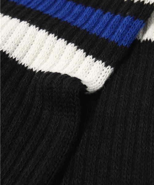 WEGO（ウィゴー）の「足底パイル3ラインソックス（ソックス/靴下・メンズ・ホワイト/ブルー・FREE）」の5枚目の写真