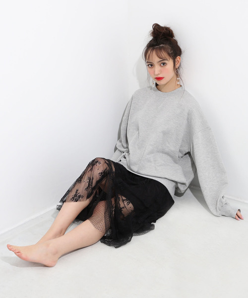 one after another NICE CLAUP(ワンアフターアナザーナイスクラップ)の「newシースルーレーシースカート(スカート・レディース・ブラック/ピンク/イエロー/アイボリー・FREE)」の10枚目の写真