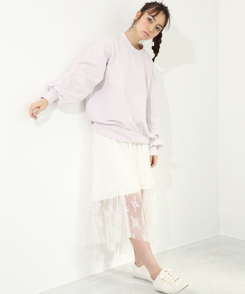 one after another NICE CLAUP(ワンアフターアナザーナイスクラップ)の「newシースルーレーシースカート(スカート・レディース・ブラック/ピンク/イエロー/アイボリー・FREE)」の13枚目の写真