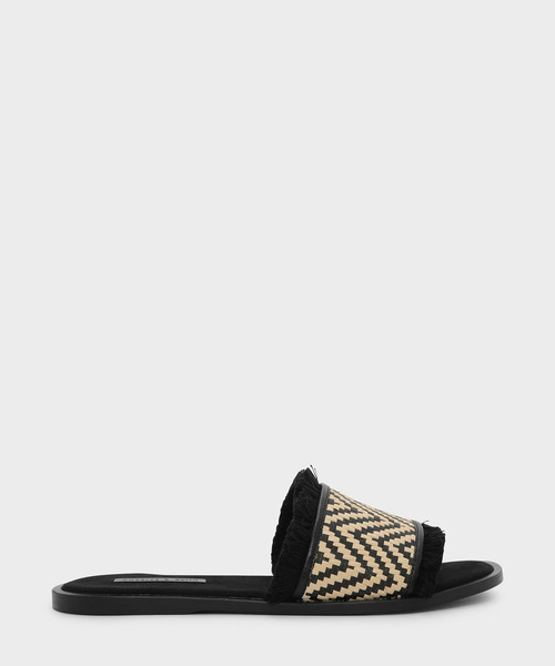 CHARLES & KEITH(チャールズ & キース)の「ラフィアディテールサンダル / RAFFIA DETAIL SANDALES(サンダル・レディース・ベージュ/レッド・23cm/24.5cm/23.5cm/25cm)」の2枚目の写真