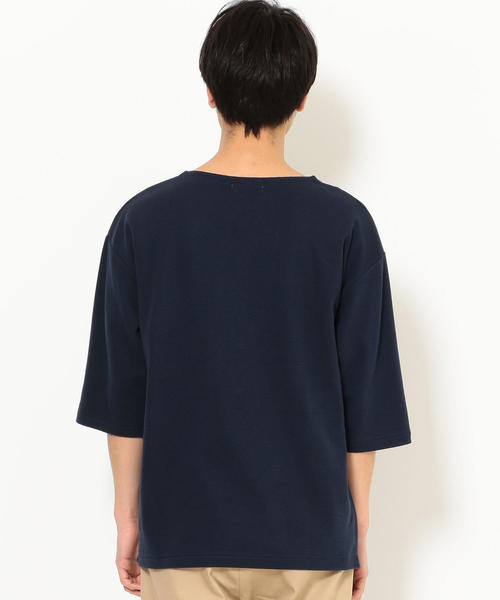 green label relaxing（グリーンレーベルリラクシング）の「CM ガーター ボートネック 5分袖 カットソー ◆（Tシャツ/カットソー・メンズ・ベージュ/ライトブルー/オリーブ/ネイビー/レッド/ホワイト・L/S/M）」の7枚目の写真