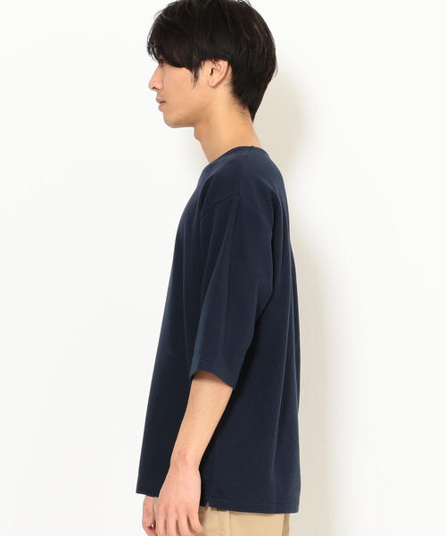 green label relaxing（グリーンレーベルリラクシング）の「CM ガーター ボートネック 5分袖 カットソー ◆（Tシャツ/カットソー・メンズ・ベージュ/ライトブルー/オリーブ/ネイビー/レッド/ホワイト・L/S/M）」の9枚目の写真