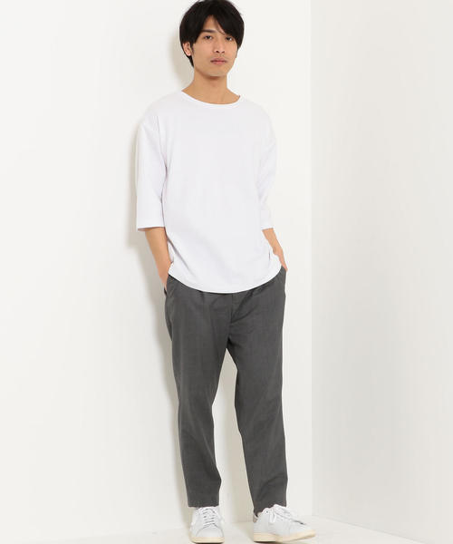 green label relaxing（グリーンレーベルリラクシング）の「CM ガーター ボートネック 5分袖 カットソー ◆（Tシャツ/カットソー・メンズ・ベージュ/ライトブルー/オリーブ/ネイビー/レッド/ホワイト・L/S/M）」の17枚目の写真