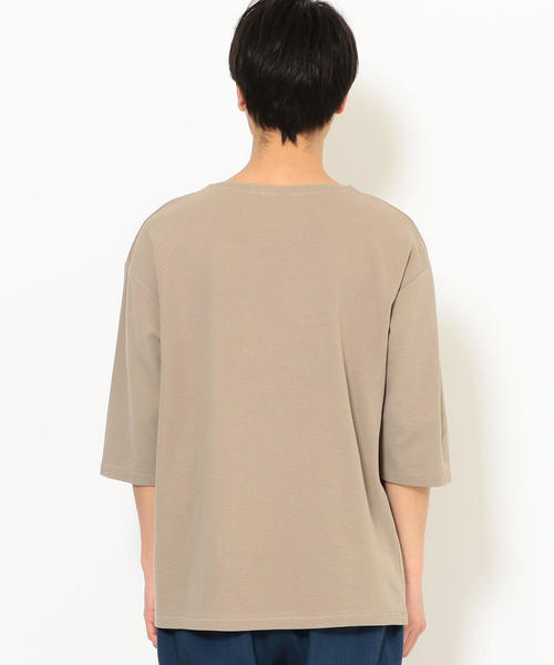 green label relaxing（グリーンレーベルリラクシング）の「CM ガーター ボートネック 5分袖 カットソー ◆（Tシャツ/カットソー・メンズ・ベージュ/ライトブルー/オリーブ/ネイビー/レッド/ホワイト・L/S/M）」の20枚目の写真