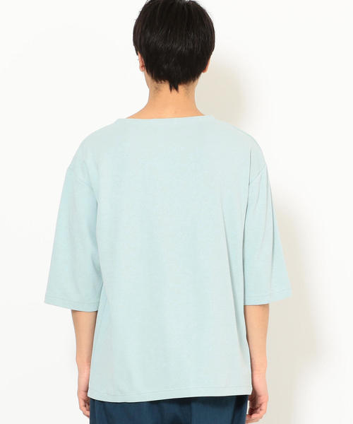 green label relaxing（グリーンレーベルリラクシング）の「CM ガーター ボートネック 5分袖 カットソー ◆（Tシャツ/カットソー・メンズ・ベージュ/ライトブルー/オリーブ/ネイビー/レッド/ホワイト・L/S/M）」の22枚目の写真