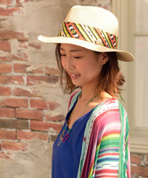 チャイハネ | 【チャイハネ】ネイティブ柄テープペーパーハット(ハット)