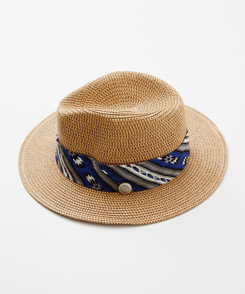 チャイハネ（チャイハネ）の「【チャイハネ】ネイティブ柄テープペーパーハット（ハット・レディース・ベージュ/ブラウン・FREE）」の10枚目の写真