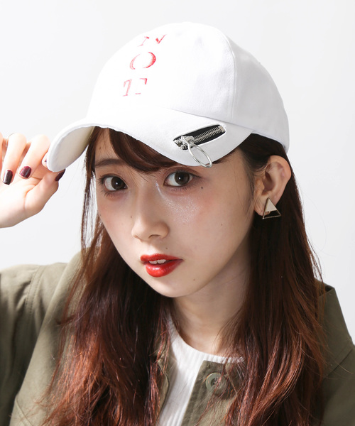 WEGO（ウィゴー）の「WEGO/ZIPロゴキャップ（キャップ・レディース・ホワイト/ブラック・FREE）」の7枚目の写真