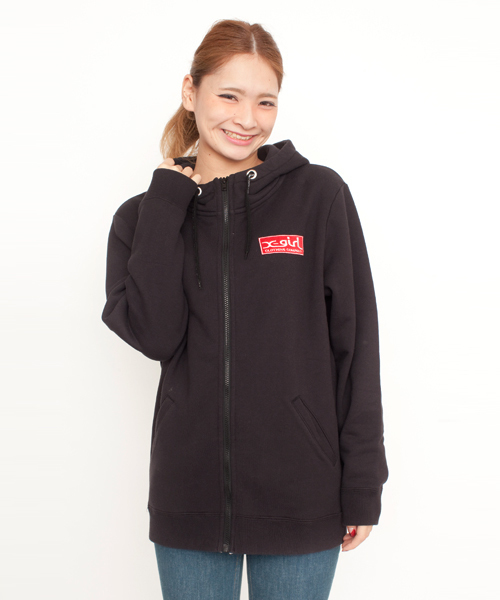 X-girl（エックスガール）の「X-girl VARIOUS SWEAT BIG HOODIE（パーカー・レディース・ホワイト/カモフラージュ/ブラック/アッシュグレー/グリーン/ネイビー/A/B・ONE SIZE）」の3枚目の写真