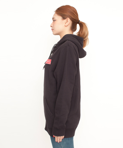 X-girl（エックスガール）の「X-girl VARIOUS SWEAT BIG HOODIE（パーカー・レディース・ホワイト/カモフラージュ/ブラック/アッシュグレー/グリーン/ネイビー/A/B・ONE SIZE）」の13枚目の写真
