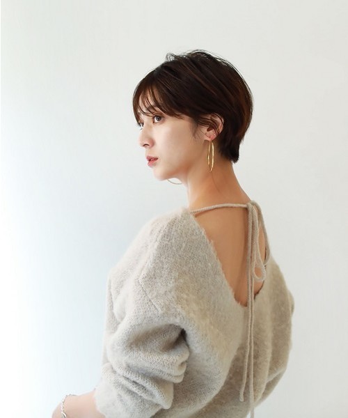 TODAYFUL（トゥデイフル）の「モヘアタイニット（ニット/セーター・レディース・ベージュ/レッド系その他・FREE）」の2枚目の写真