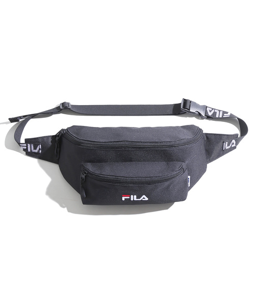 FILA(フィラ)の「∴WEGO/FILA別注ロゴテープウエストバッグ(ボディバッグ/ウエストポーチ・メンズ・ブラック/ベージュ/ネイビー・FREE)」の11枚目の写真