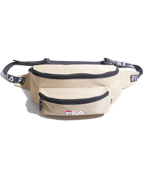 FILA(フィラ)の「∴WEGO/FILA別注ロゴテープウエストバッグ(ボディバッグ/ウエストポーチ・メンズ・ブラック/ベージュ/ネイビー・FREE)」の12枚目の写真