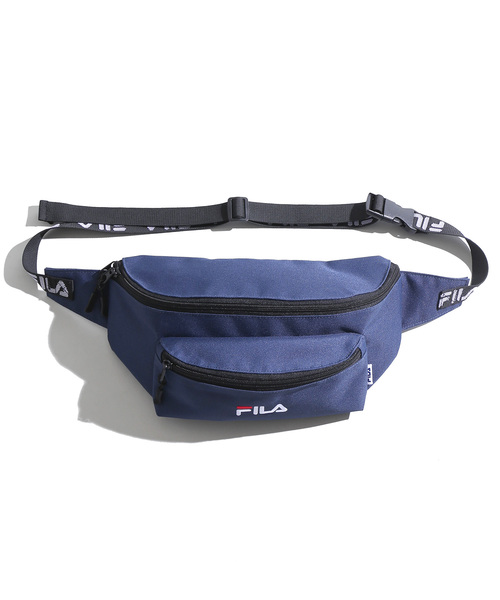 FILA(フィラ)の「∴WEGO/FILA別注ロゴテープウエストバッグ(ボディバッグ/ウエストポーチ・メンズ・ブラック/ベージュ/ネイビー・FREE)」の13枚目の写真
