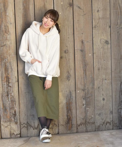 rps（アールピーエス）の「ボアパーカー（パーカー・レディース・ブラック/ブラウン/アイボリー/グレイッシュベージュ・M）」の12枚目の写真