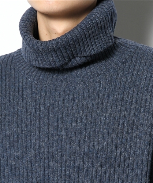 BEAMS PLUS（ビームスプラス）の「□BEAMS PLUS / リブ タートルネック ニット（ニット/セーター・メンズ・グレー/ベージュ/ネイビー・SMALL/MEDIUM/LARGE/X-LARGE）」の6枚目の写真