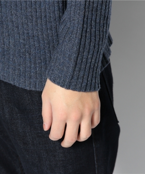 BEAMS PLUS（ビームスプラス）の「□BEAMS PLUS / リブ タートルネック ニット（ニット/セーター・メンズ・グレー/ベージュ/ネイビー・SMALL/MEDIUM/LARGE/X-LARGE）」の7枚目の写真