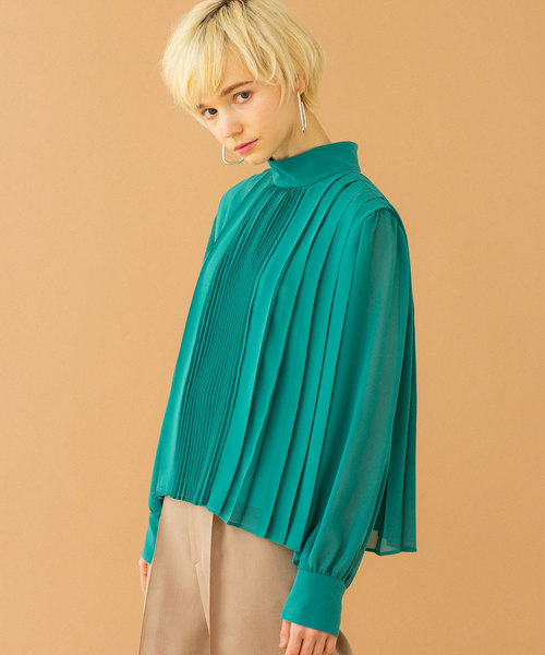 UNITED TOKYO（ユナイテッドトウキョウ）の「プリーツブラウス（シャツ/ブラウス・レディース・グリーン/ピンク/ブラック/ブルー/アイボリー・1）」の12枚目の写真