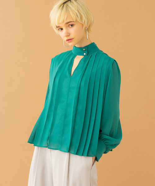 UNITED TOKYO（ユナイテッドトウキョウ）の「プリーツブラウス（シャツ/ブラウス・レディース・グリーン/ピンク/ブラック/ブルー/アイボリー・1）」の8枚目の写真