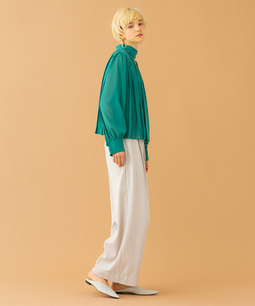 UNITED TOKYO（ユナイテッドトウキョウ）の「プリーツブラウス（シャツ/ブラウス・レディース・グリーン/ピンク/ブラック/ブルー/アイボリー・1）」の11枚目の写真