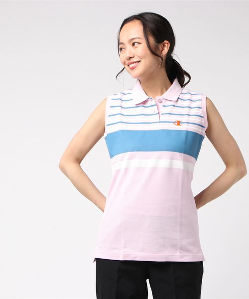 Champion Golf(チャンピオンゴルフ)の「【Champion/チャンピオン】レディース GOLF ポロシャツ(ポロシャツ・レディース・イエロー/ネイビー/ピンク・MEDIUM/LARGE)」の3枚目の写真