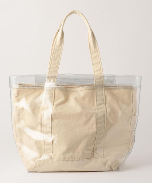 green label relaxing（グリーンレーベルリラクシング）の「[別注]L.L.Bean×GLR SC PVC MID トートバッグ（トートバッグ・レディース・ネイビー/オフホワイト/オリーブ・FREE）」の13枚目の写真