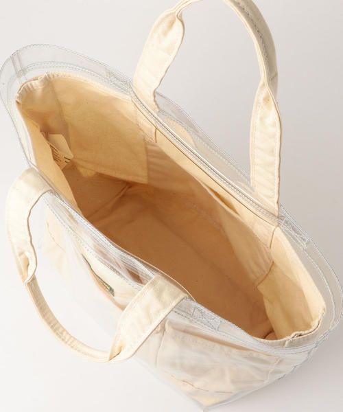 green label relaxing（グリーンレーベルリラクシング）の「[別注]L.L.Bean×GLR SC PVC MID トートバッグ（トートバッグ・レディース・ネイビー/オフホワイト/オリーブ・FREE）」の4枚目の写真
